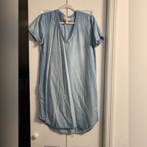 Light grey denim Anthropologie dress